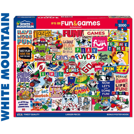 It's all fun and games - 1000pc Puzzle | White Mountain |  1902pz
