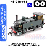 LSWR Class B4 0-4-0T Lined Dark Green Jersey 91 - DCC Ready | Dapol | 4S-0018-012