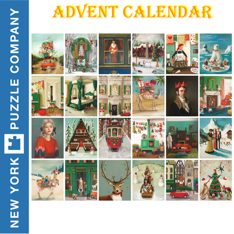 Janet Hill ADVENT CALENDAR New York Puzzle Company 24 Mini Puzzles Jigsaw NPZJH2240