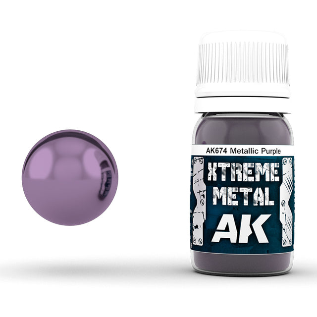 Xtreme Metal - Metallic Purple -  Acrylic Paint 30ml | Ak interactive | AK674