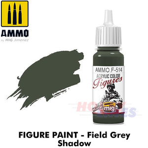 Ammo ACRYLIC COLOUR for FIGURES 17ml jar agitator ball Full Range Mig Jimenez