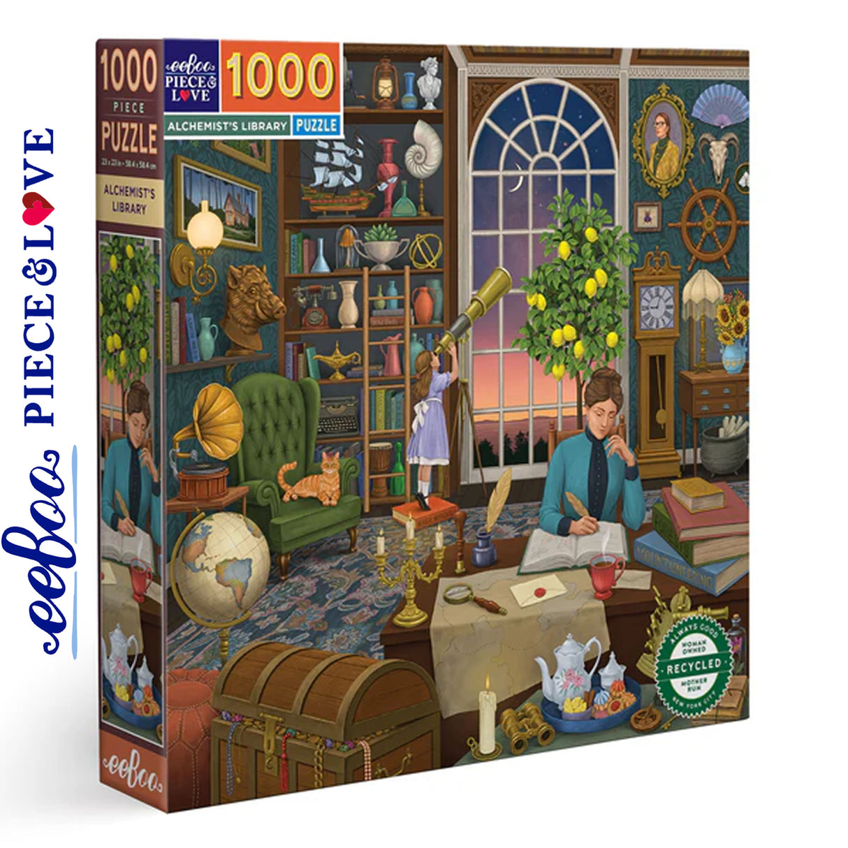 eeBoo ALCHEMISTS LIBRARY 1000 PC Square Jigsaw Puzzle Super Deluxe PZTAHL