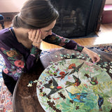 Hummingbirds 500 pc Round Puzzle | eeBoo |  PZFHMB