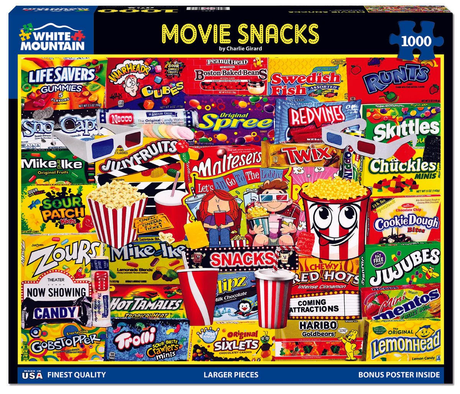 Movie Snacks - 1000pc Puzzle | White Mountain | 1884pz