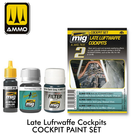 Cockpit Set - Late Luftwaffe Cockpits  | Ammo By Mig Jimenez | MIG7431