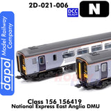 Class 156 DMU 156419 National Express East - DCC Ready | Dapol | 2D-021-006