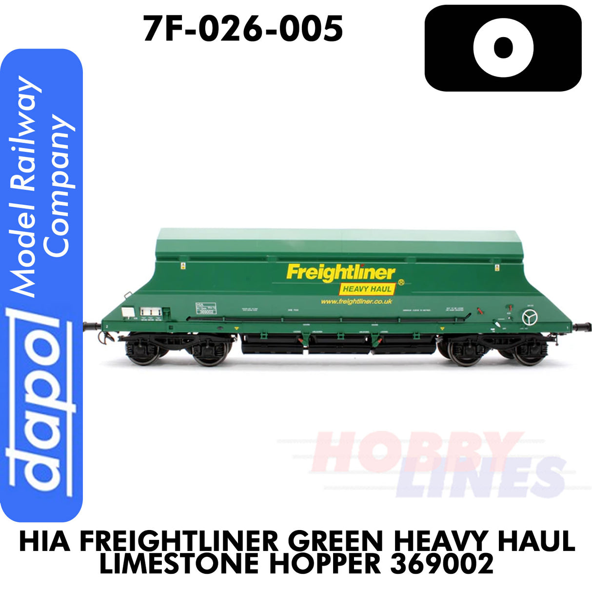 HIA Freightliner Green Heavy Haul Limestone Hopper 369002 | Dapol | 7F-026-005