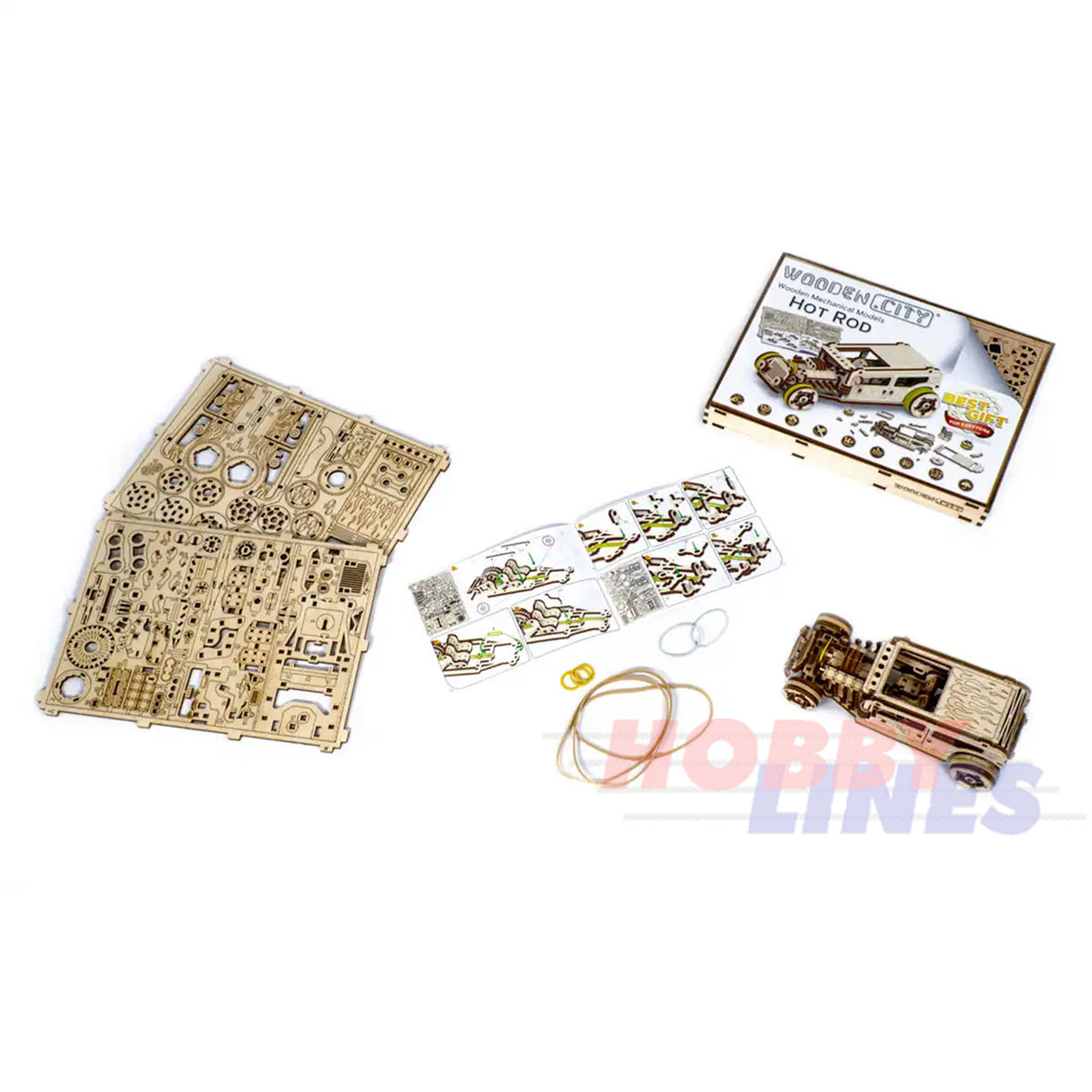 Hot Rod Car - 3D Puzzle | Wooden City | WR339