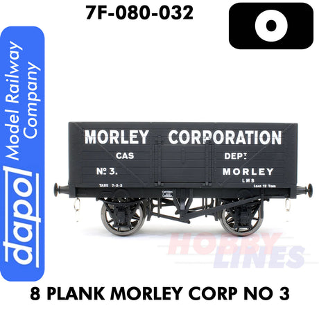 8 Plank Wagon Morley Corp No 3  | Dapol | 7F-080-032
