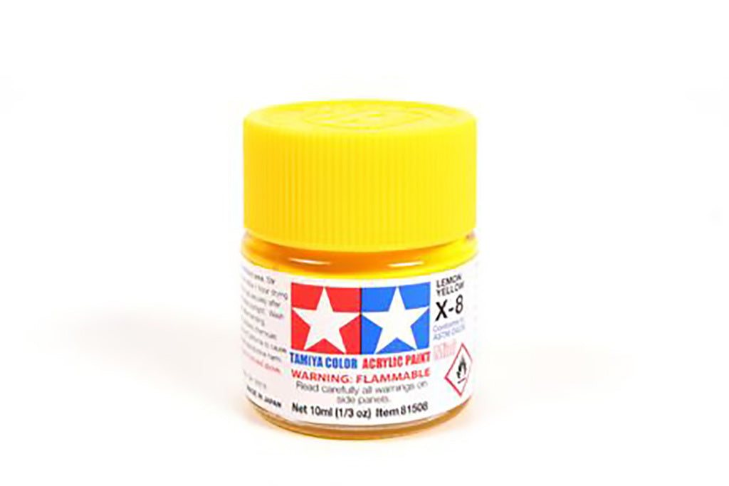 Tamiya Acrylic Mini Paint X-8 Lemon Yellow