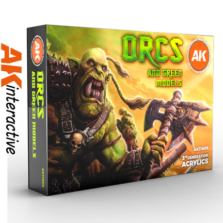 Orcs and Green Models - 3G Acrylic Paint x 6 |  AK interactive | AK11600