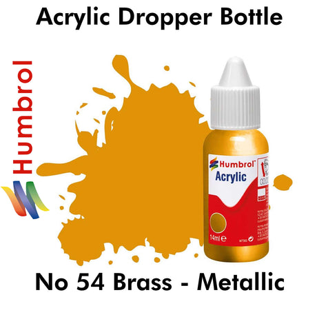 Acrylic Dropper  - No.54 Brass - Metallic | Humbrol | DB0054