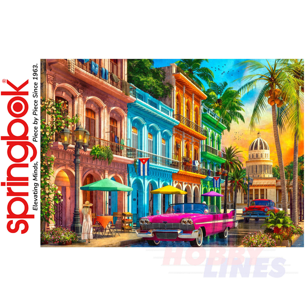 HAVANA SUNSET 1000 piece SPRINGBOK Jigsaw Puzzle Random Cut Super Deluxe