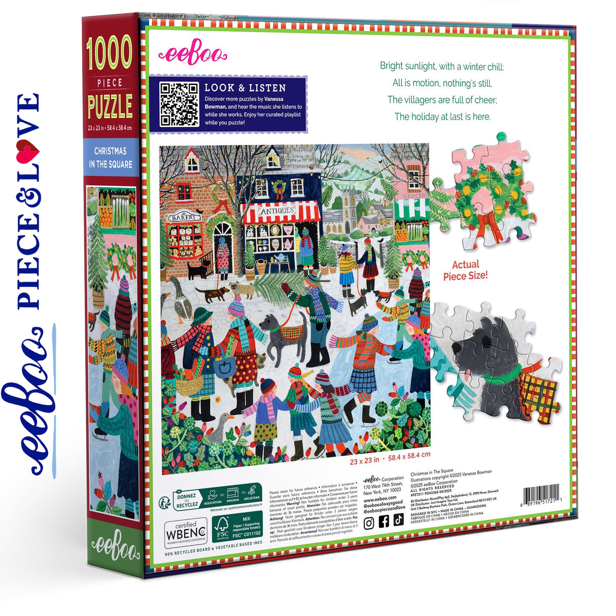 Christmas in the Square 1000pc Puzzle | eeBoo | PZT211