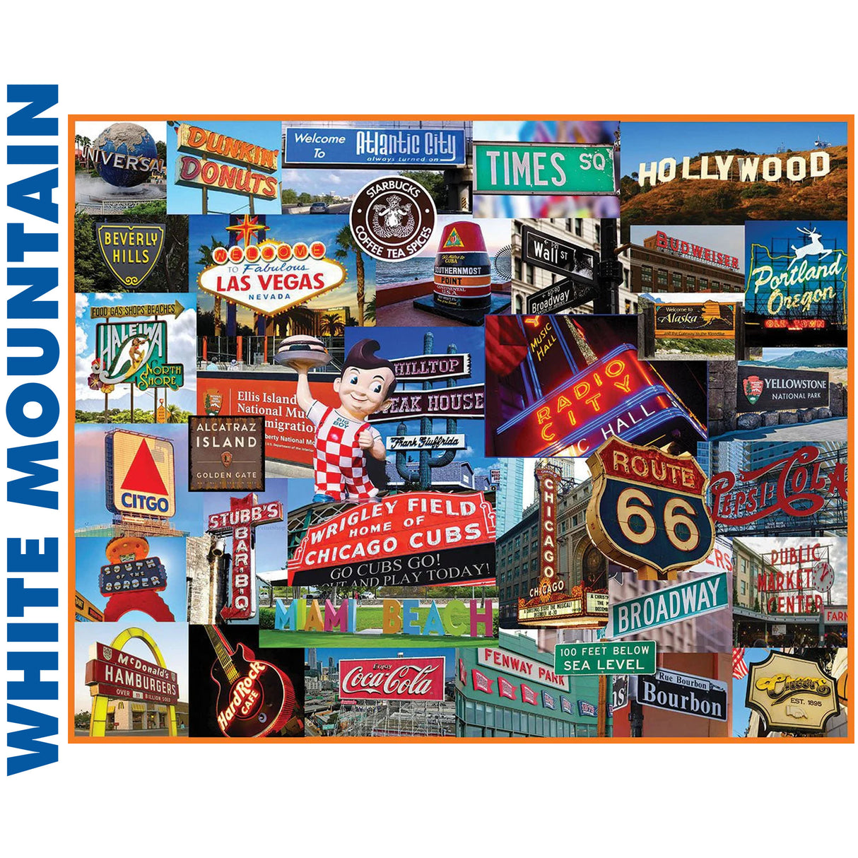 Signs Across America - 1000pc Puzzle | White Mountain | 2145pz