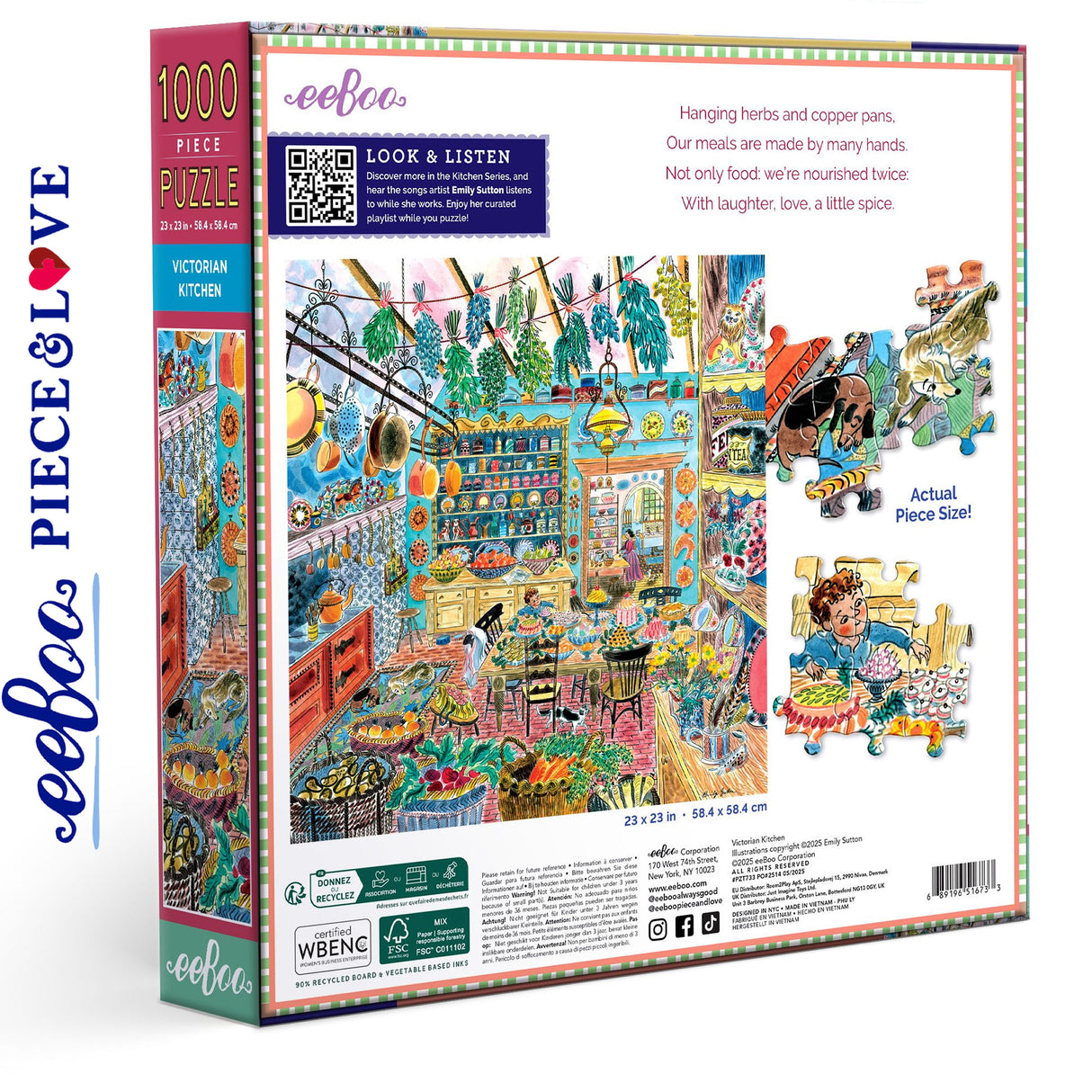 Victorian Kitchen 1000 pc Puzzle | eeboo | PZT733