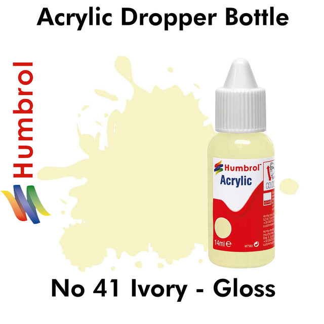 Acrylic Dropper - No 41 Ivory - Gloss | Humbrol | DB0041