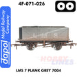 LMS 7 Plank Grey 7004 - Wagon | Dapol | 4F-071-026