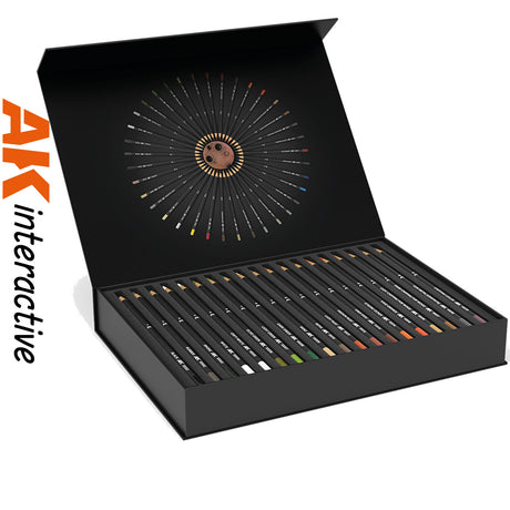 Weathering Pencils x 37 - Deluxe Edition Box | AK interactive | AK10047