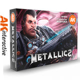 Metallics Set - 3G Acrylic Paint x 6 | AK interactive | AK11608