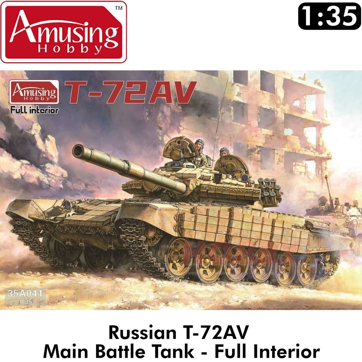 T-72AV Russian MBT Main Battle Tank 1:35 Amusing Hobby 35A041