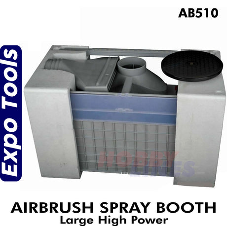 Airbrush SPRAY BOOTH High Power Large Portable w. Built in LED Light Expo AB510