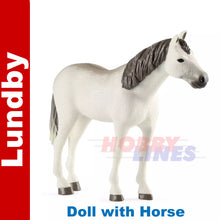 Load image into Gallery viewer, Lundby doll with Horse 60-8090-00
