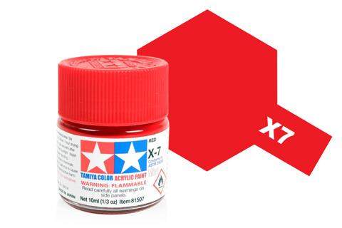 Acrylic Mini Paint - X-7 Red | Tamiya | TM81507