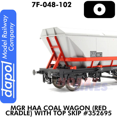 MGR HAA Coal Wagon Red Cradle with Top Skip - #352695 | Dapol | 7F-048-102