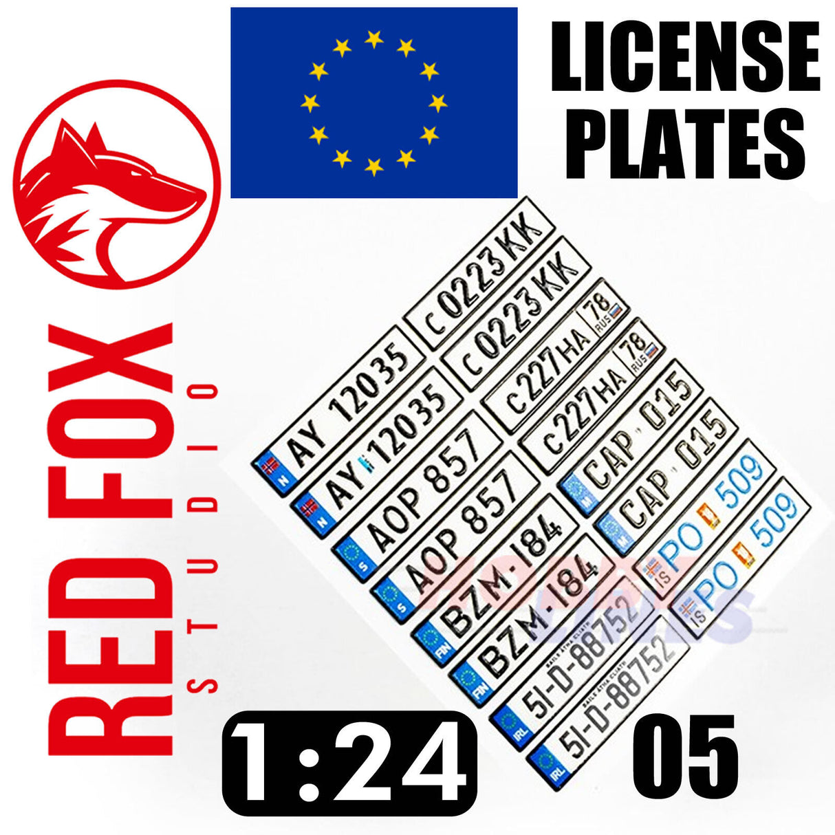 1/24 European Lincense plates vol.05