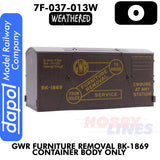 Container GWR BK-1869 Furniture Removal Container - Body only - Weathered | Dapol | 7F-030-012