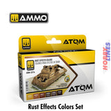 ATOM Rust Effects Colors Set 6 20ml Acrylic bottles Ammo by Mig Jimenez ATOM20714