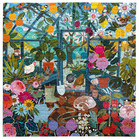 eeBoo ENGLISH GREENHOUSE 1000 pc Square Jigsaw Puzzle Super Deluxe PZTENG