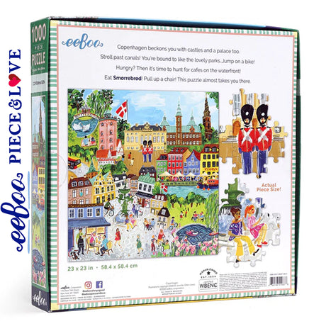 eeBoo COPENHAGEN 1000 pc Square Jigsaw Puzzle Super Deluxe PZTCOP