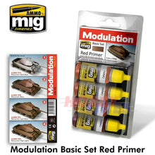 Load image into Gallery viewer, RED PRIMER MODULATION set 4 jar 17ml Paint Ammo by Mig Jimenez Mig7002
