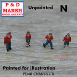 Children x 8 - Unpainted | P&D Marsh | C40