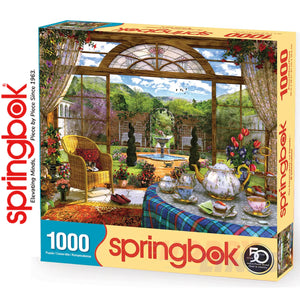 THE CONSERVATORY 1000 piece SPRINGBOK Jigsaw Puzzle Random Cut Super Deluxe