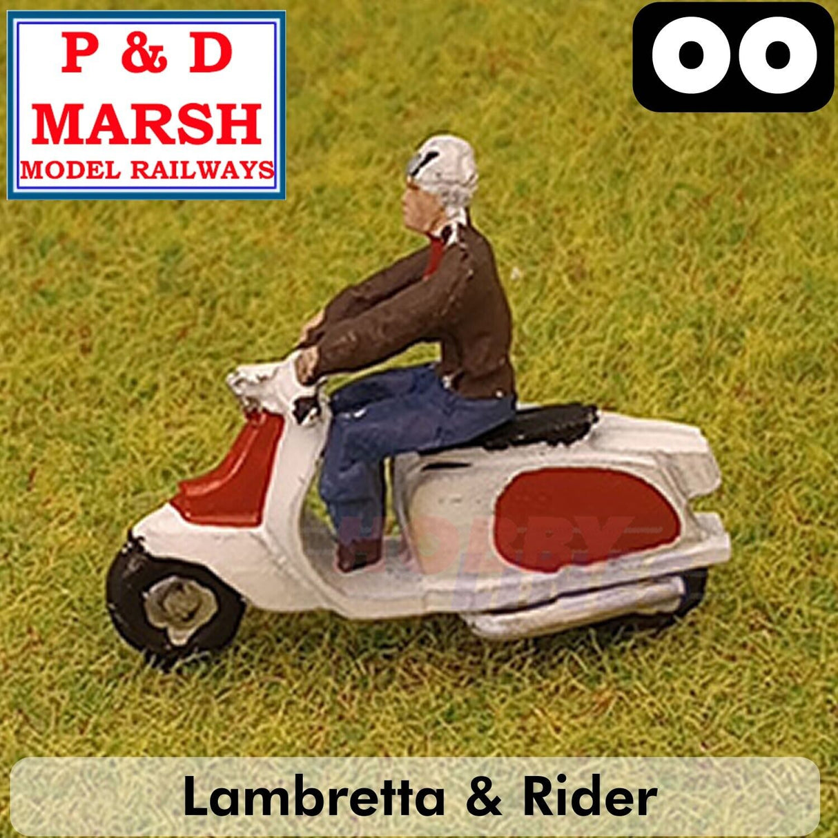 Lambretta & Rider - 2 Tone Colour - 1:76 | P&D Marsh | Z105