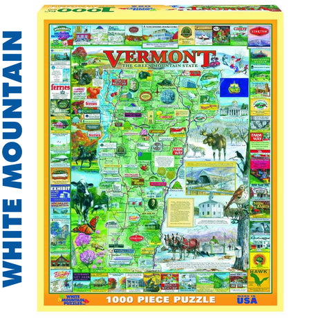 VERMONT 1000 pc super deluxe Jigsaw Puzzle WHITE MOUNTAIN 655pz