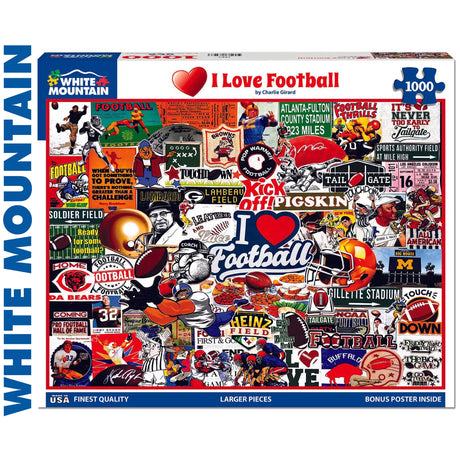 I Love Football - 1000pc Puzzle | White Mountain | 1771pz