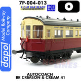 Autocoach BR Crimson & Cream 41 Coach - DCC & Lightbar Ready | Dapol | 7P-004-013