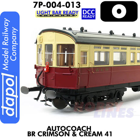 Autocoach BR Crimson & Cream 41 Coach - DCC & Lightbar Ready | Dapol | 7P-004-013
