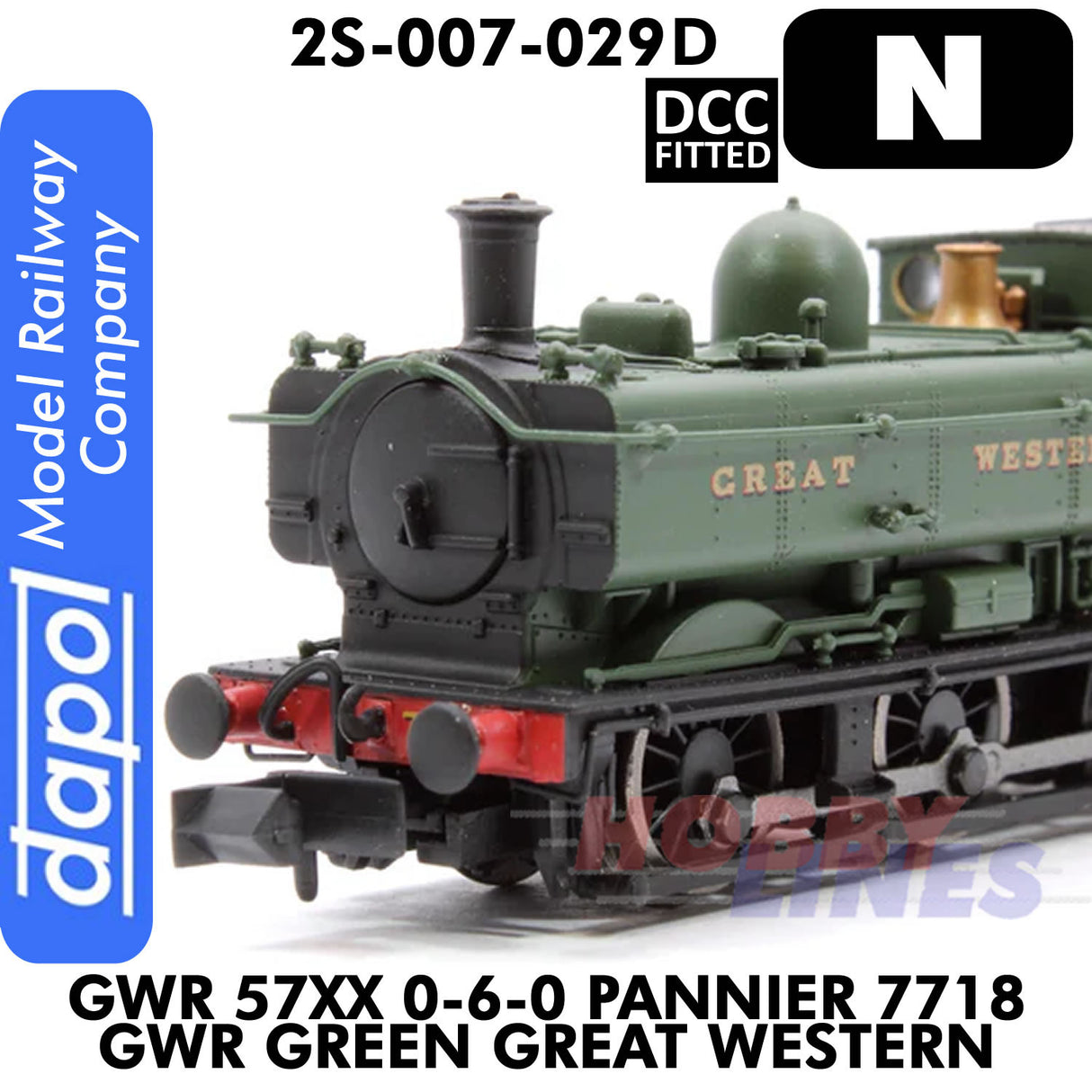Great Western Railway - 57XX 0-6-0 Pannier 7718 Green Great Western - DCC Fitted | Dapol | 2S-007-029D