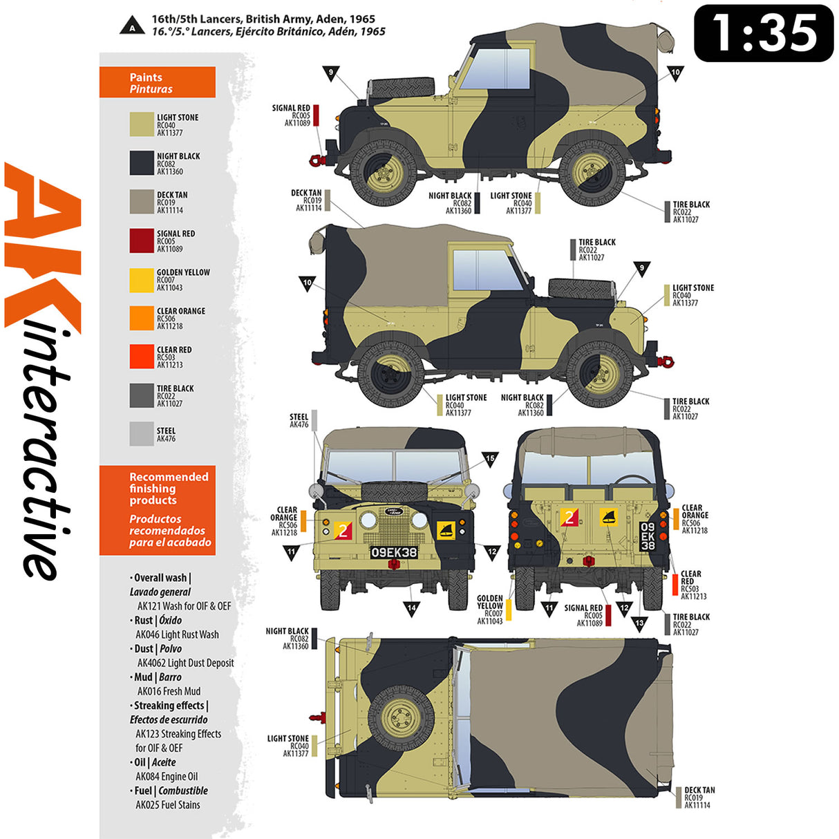 Land Rover 88 - Series IIA Rover 8 - Model Kit | AK interactive | AK35012