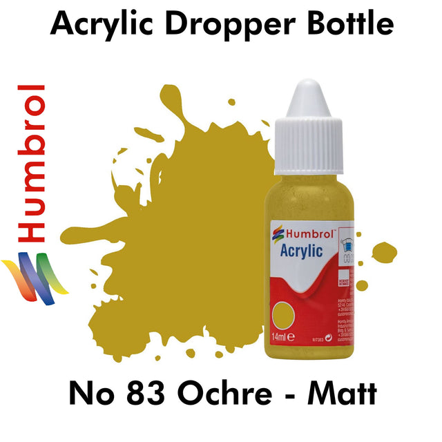 Acrylic Dropper - No 83 Ochre - Matt | Humbrol | DB0083