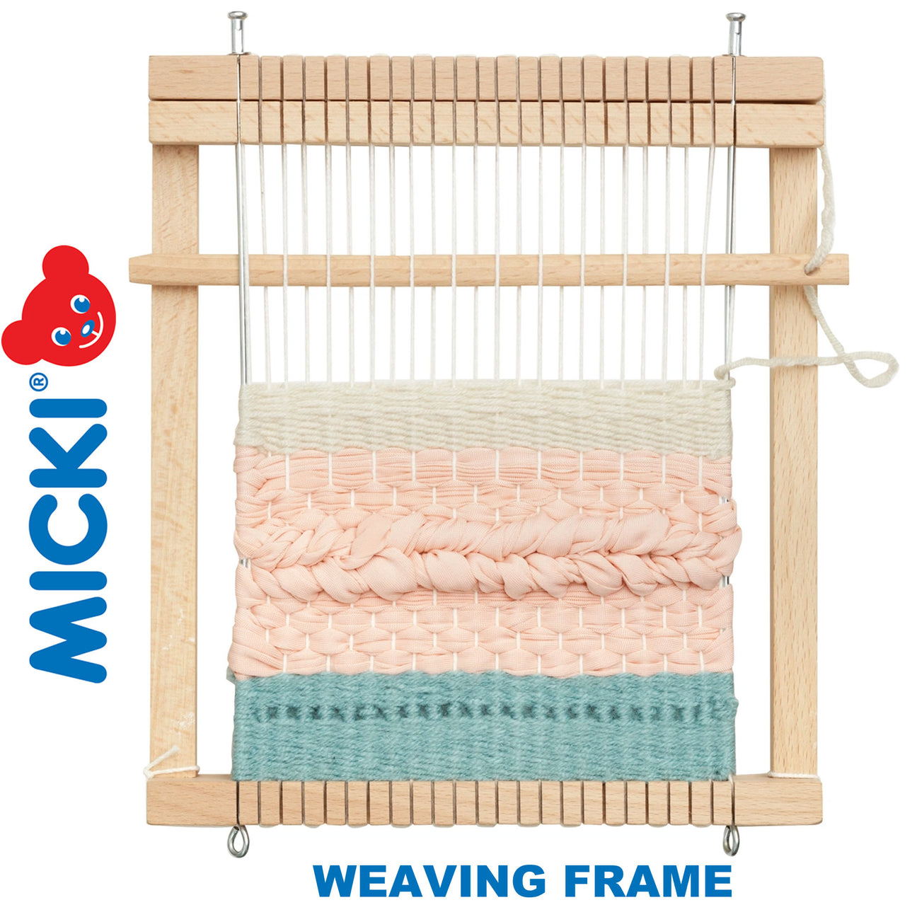 MICKI WEAVING FRAME with Yarn Wooden Frame Micki Sweden 10-2233-00