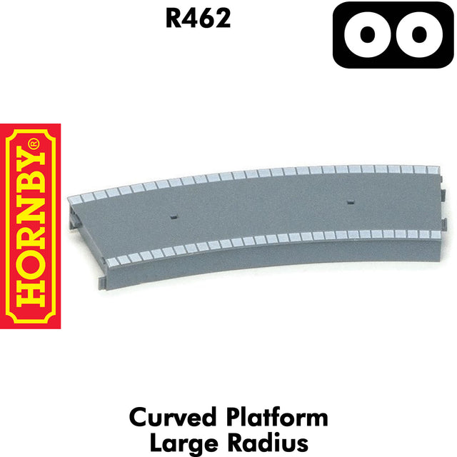 OO Gauge Curved Platform Large Radius - 1:76 | Hornby | R462
