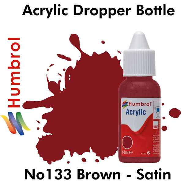 Acrylic Dropper - No 133 Brown - Satin | Humbrol | DB0133