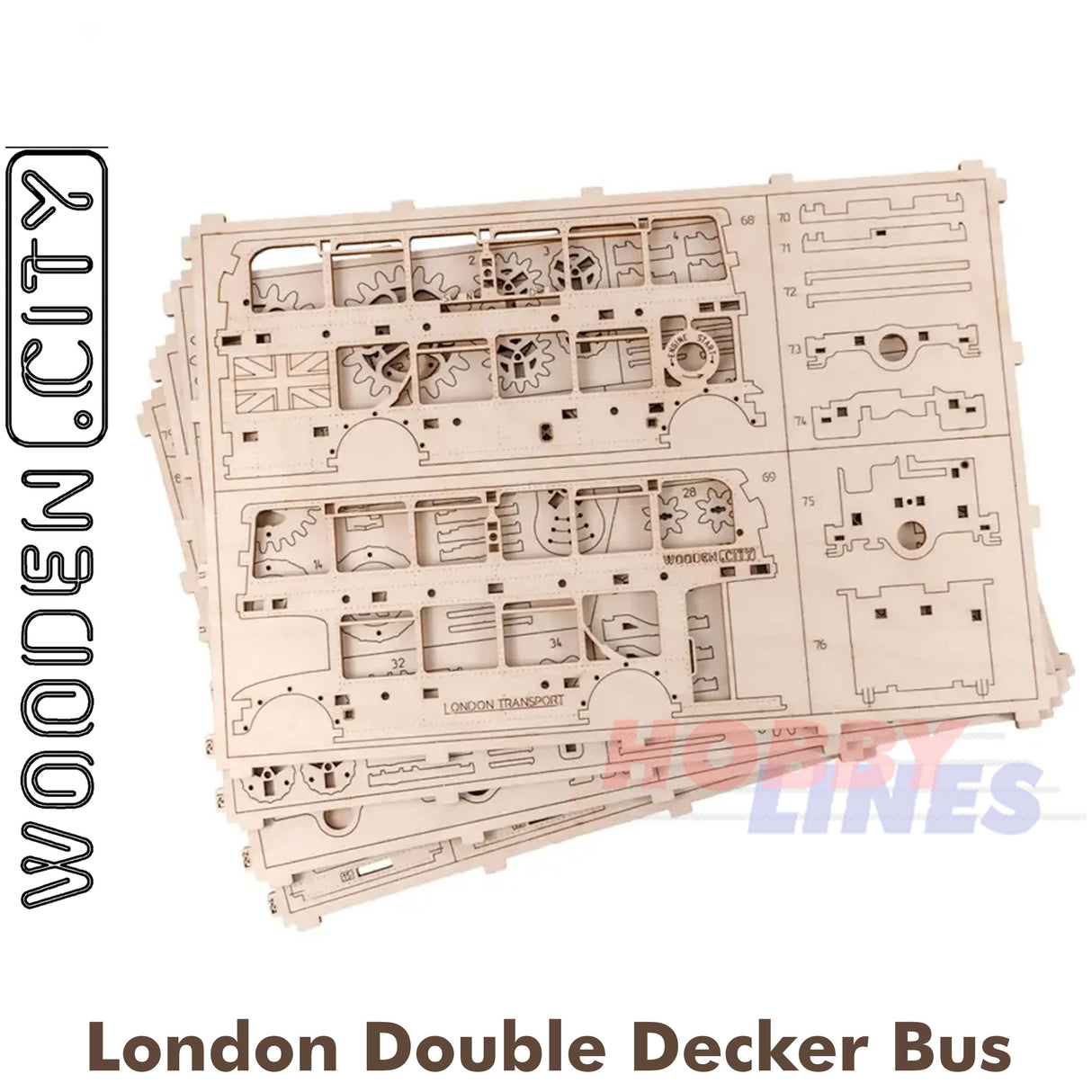 London Double Decker - 3D Puzzle | Wooden City | WR303