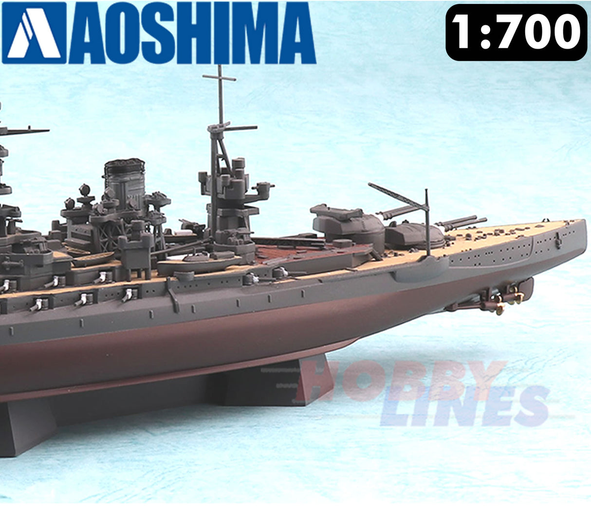 I.J.N. BATTLESHIP MUTSU 1942 1:700 FULL HULLModel kit Aoshima 05980